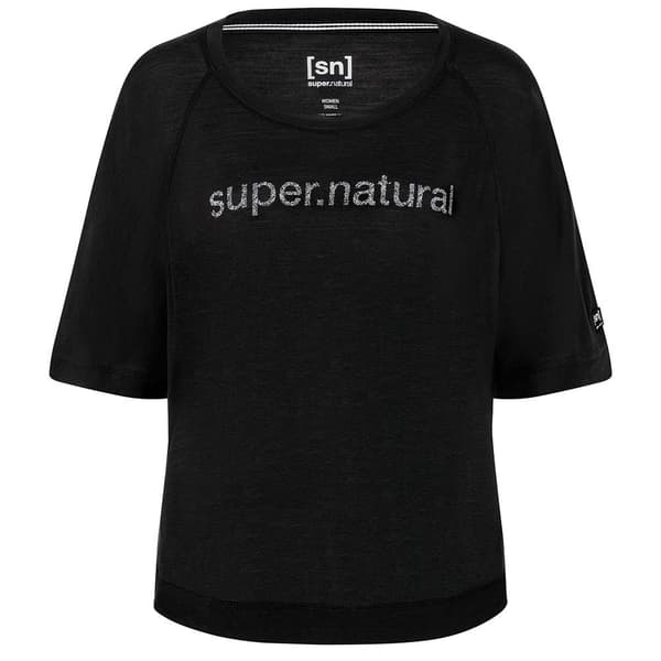 Super.natural Liquid Flow T-shirt Med Korte ærmer Sort S Kvinde