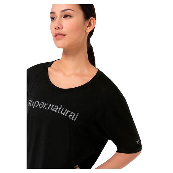 Super.natural Liquid Flow T-shirt Med Korte ærmer Sort XL Kvinde