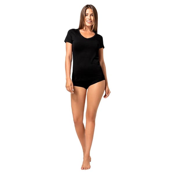 Super.natural Sierra140 V Neck T-shirt Med Korte ærmer Sort M Kvinde