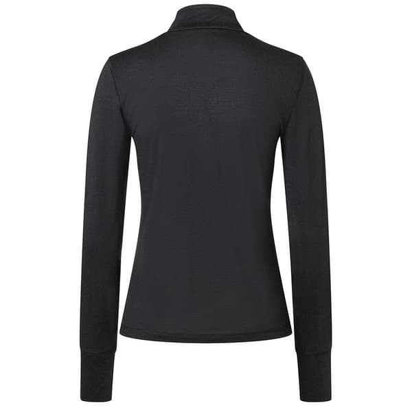 Super.natural Tundra175 Halv Lynlås Langærmet T-shirt Sort XS Kvinde