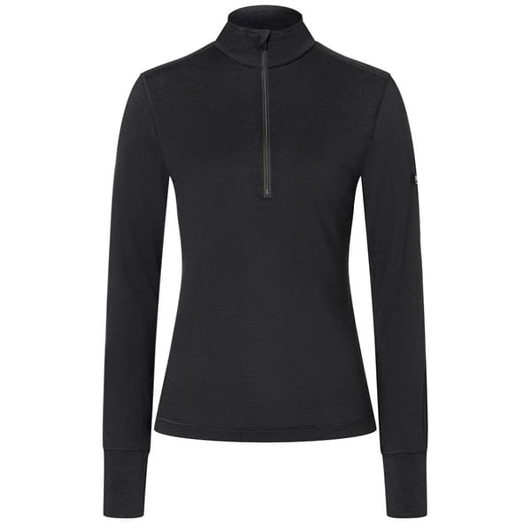 Super.natural Tundra175 Halv Lynlås Langærmet T-shirt Sort 2XL Kvinde