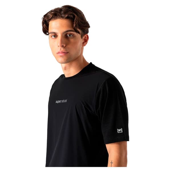 Super.natural Windbreaker T-shirt Med Korte ærmer Sort S Mand