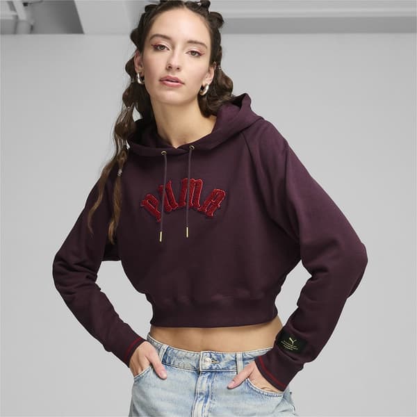 Puma Select Classics Play Paris Relaxed Huvtröja Lila M Kvinna
