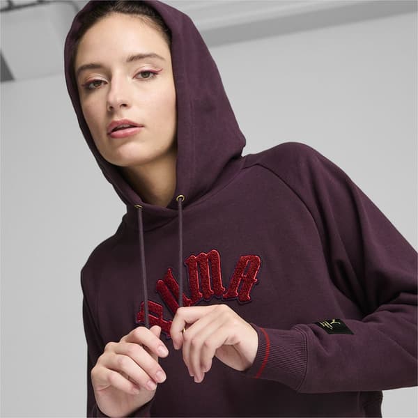 Puma Select Classics Play Paris Relaxed Huvtröja Lila M Kvinna