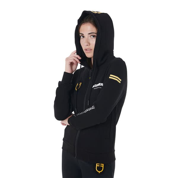 Equestro Scuderia Collection Kokovetoketjullinen Collegepaita Musta XL Nainen