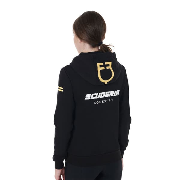 Equestro Scuderia Collection Kokovetoketjullinen Collegepaita Musta XL Nainen