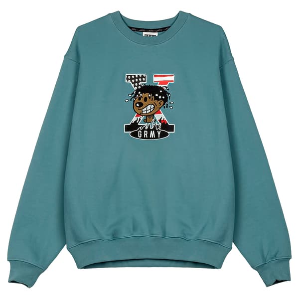 Grimey Voodoo Child Vintage Tröja Blå M Man