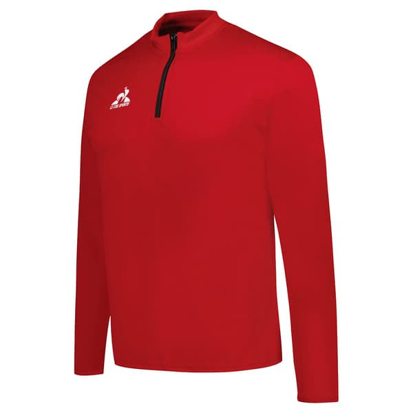 Le Coq Sportif 2421651 N°1 Training Halv Lynlås Sweatshirt Rød 3XL Mand