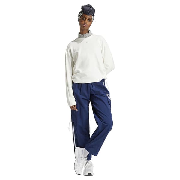 Adidas Originals Ruched 3 Stripes Loose Tröja Beige 2XS Kvinna