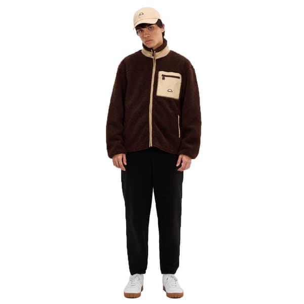 Ellesse Viterbo Sweatshirt Med Dragkedja Brun XL Man