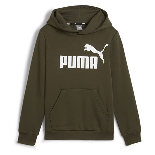 Puma Ess Big Logo Huvtröja Grönt 5-6 Years Pojke