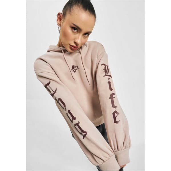 Thug Life Caution Hættetrøje Beige XL Kvinde
