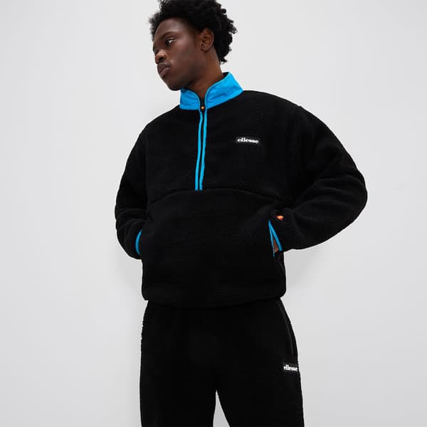 Ellesse Maracuta Halv Lynlås Sweatshirt Sort L Mand