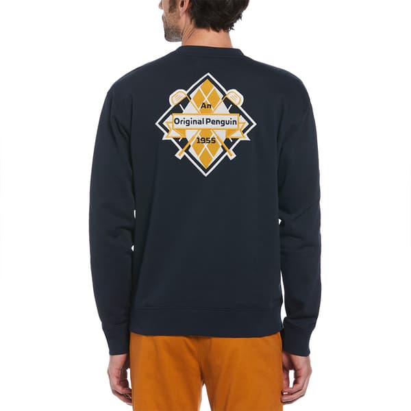 Original Penguin Fleece Crew Emb Golf Clubs Tröja Blå M Man
