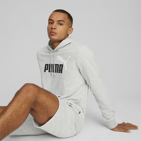 Puma Ess+ 2 Col Big Logo Tröja Med Huva Grå L Man