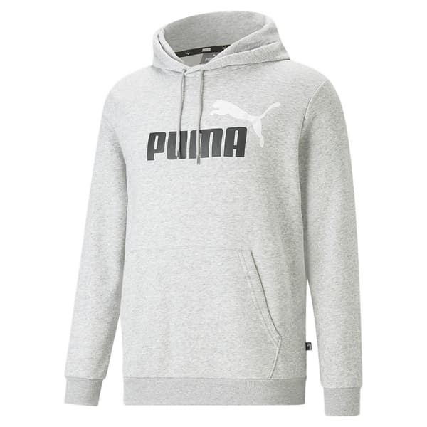 Puma Ess+ 2 Col Big Logo Tröja Med Huva Grå L Man