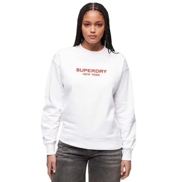 Superdry Sport Luxe Loose Sweatshirt Hvid XS Kvinde