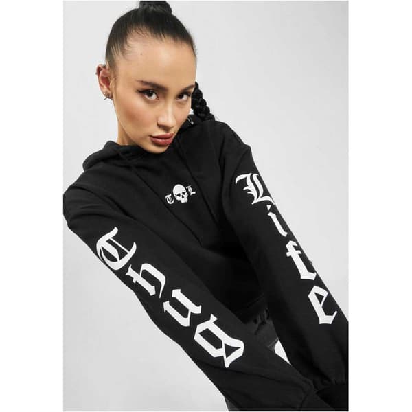 Thug Life Caution Sweatshirt Sort 3XL Kvinde