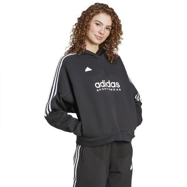 Adidas Tiro Cut 3 Stripes Fleece Sweatshirt Sort S / Regular Kvinde