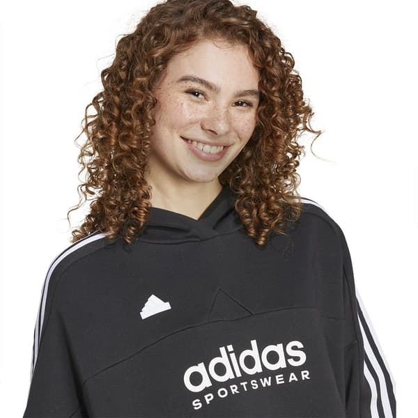 Adidas Tiro Cut 3 Stripes Fleece Sweatshirt Sort S / Regular Kvinde