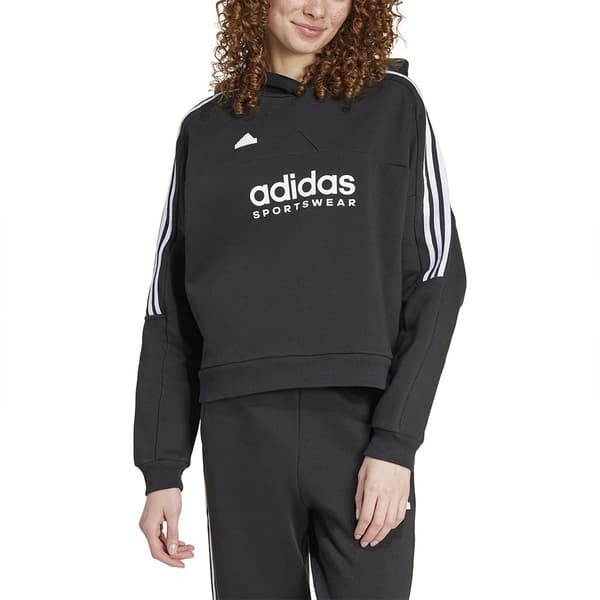 Adidas Tiro Cut 3 Stripes Fleece Tröja Svart S / Regular Kvinna