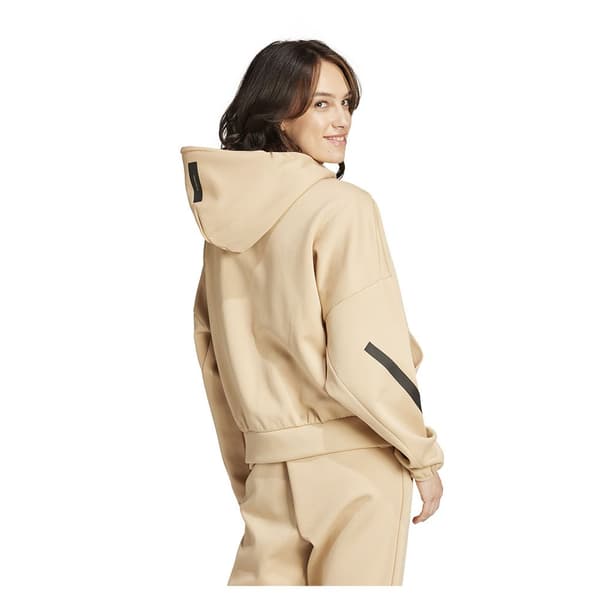 Adidas Z.n.e Sweatshirt Med Lynlås Beige S / Regular Kvinde