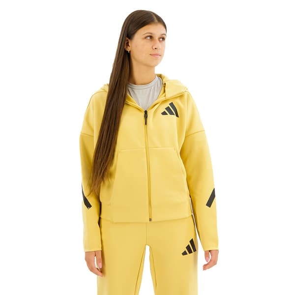 Adidas Z.n.e Sweatshirt Med Lynlås Gul S / Regular Kvinde