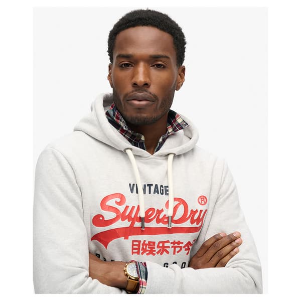 Superdry Duo Vintage Logo Huvtröja Grå 2XL Man