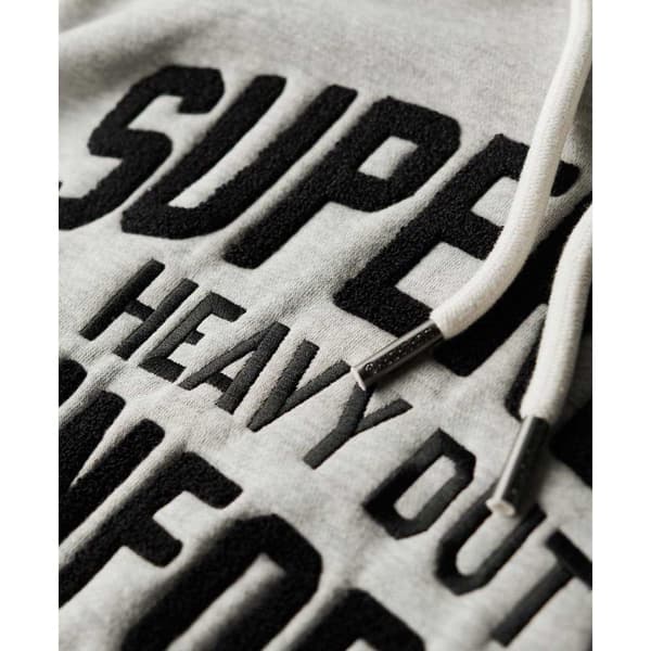 Superdry Embroidere Script Graphic Huvtröja Grå XL Man