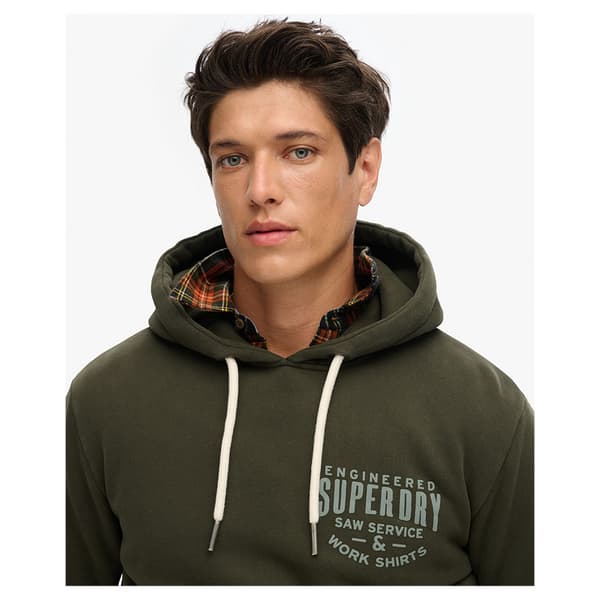 Superdry Machined Goods Workwear Huvtröja Grönt L Man