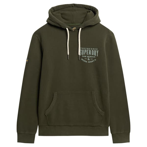 Superdry Machined Goods Workwear Huvtröja Grönt L Man