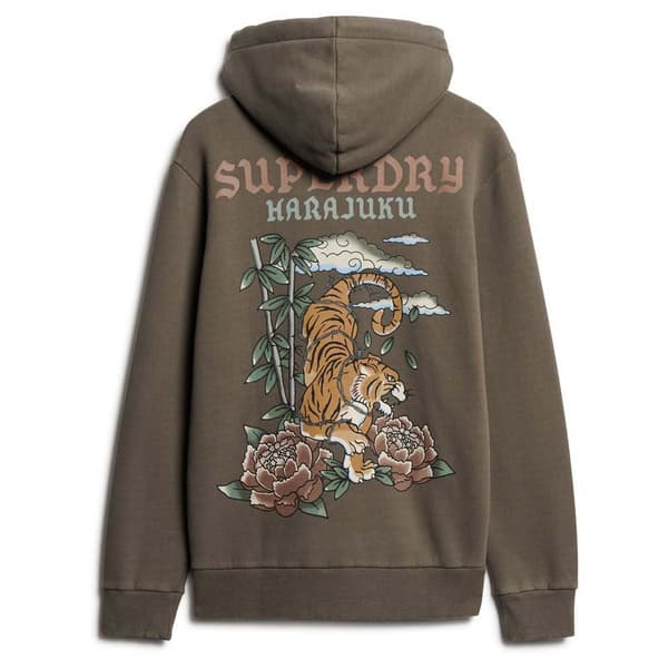 Superdry Tattoo Graphic Huvtröja Brun L Man