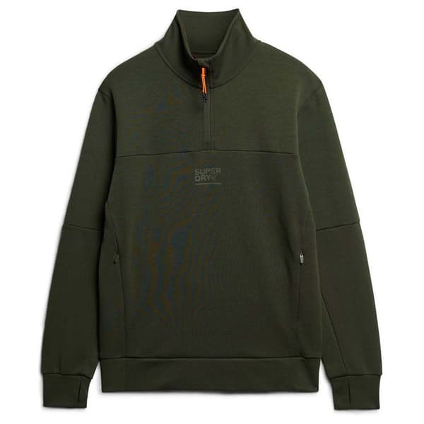 Superdry Tech Tröja Med Halv Dragkedja Grönt L Man