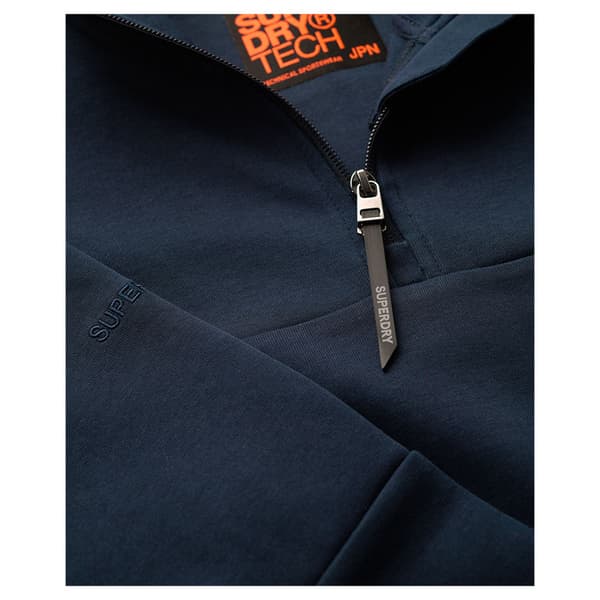 Superdry Tech Tröja Med Halv Dragkedja Blå XL Man