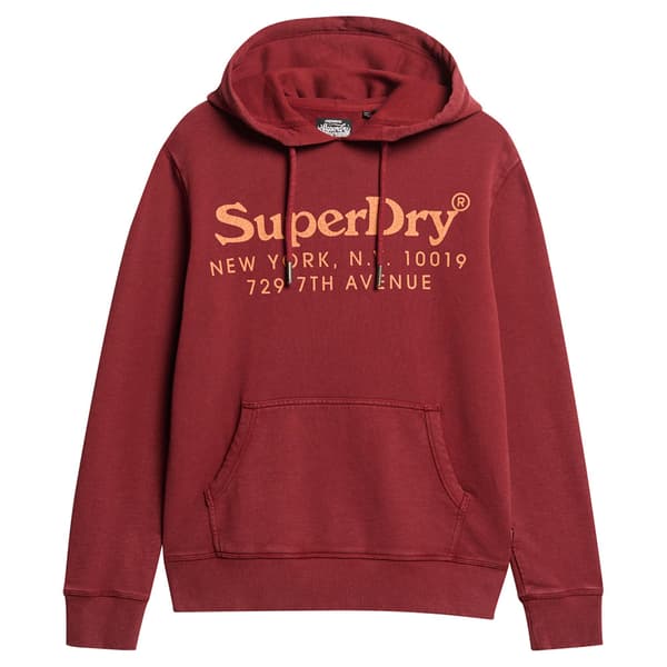 Superdry Tonal Venue Logo Huvtröja Röd XL Man