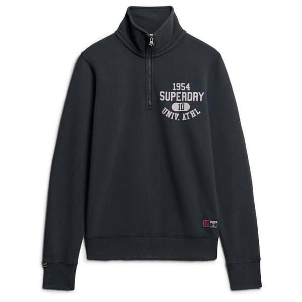 Superdry Track & Field Graphic Tröja Med Halv Dragkedja Svart XL Man