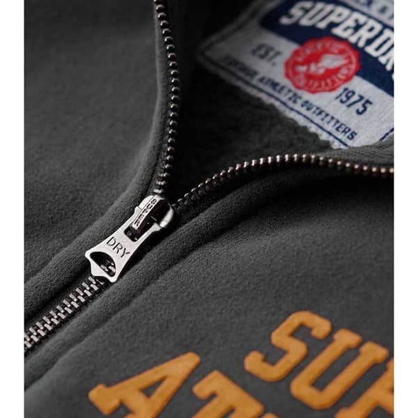 Superdry Track & Field Graphic Tröja Med Halv Dragkedja Svart XL Man
