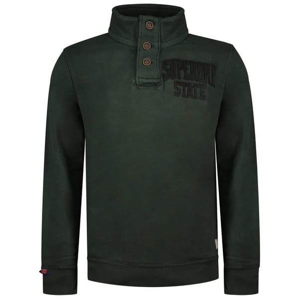 Superdry Vintage Athletic Henley Tröja Grönt XL Man