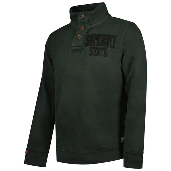 Superdry Vintage Athletic Henley Tröja Grönt L Man