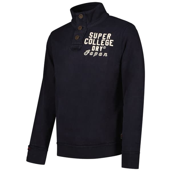 Superdry Vintage Athletic Henley Tröja Blå,Svart L Man