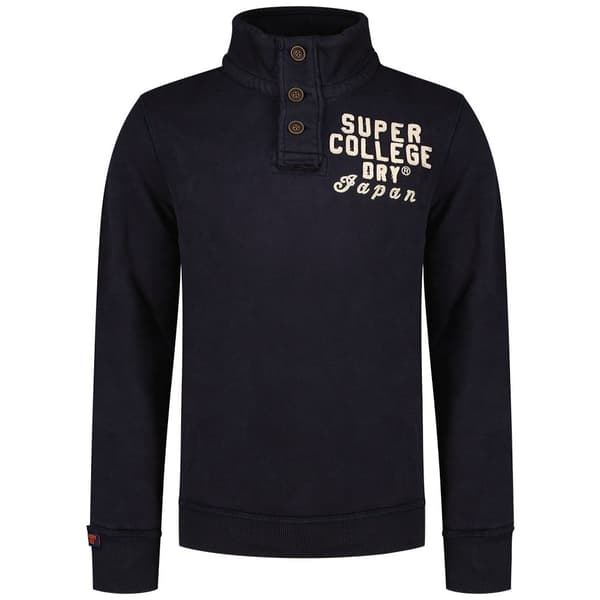 Superdry Vintage Athletic Henley Tröja Blå,Svart L Man