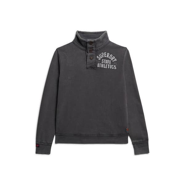 Superdry Vintage Athletic Henley Tröja Grå L Man