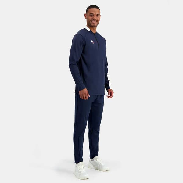 Le Coq Sportif 2220026 N°1 Training Halv Lynlås Sweatshirt Blå 4XL Mand