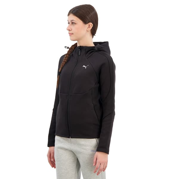 Puma Evostripe Sweatshirt Med Lynlås Sort S Kvinde