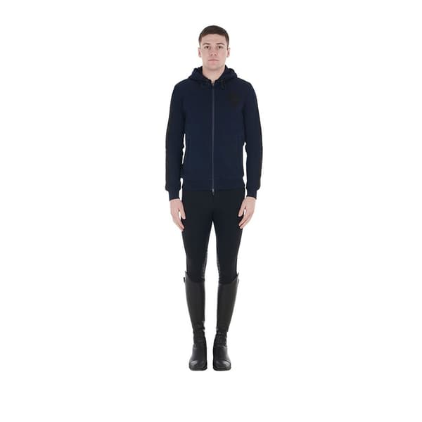 Equestro Inside Fleece Sweatshirt Med Dragkedja Blå S Man