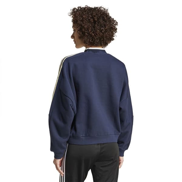 Adidas Tiro Cut 3 Stripes Fleece Tröja Blå S / Regular Kvinna