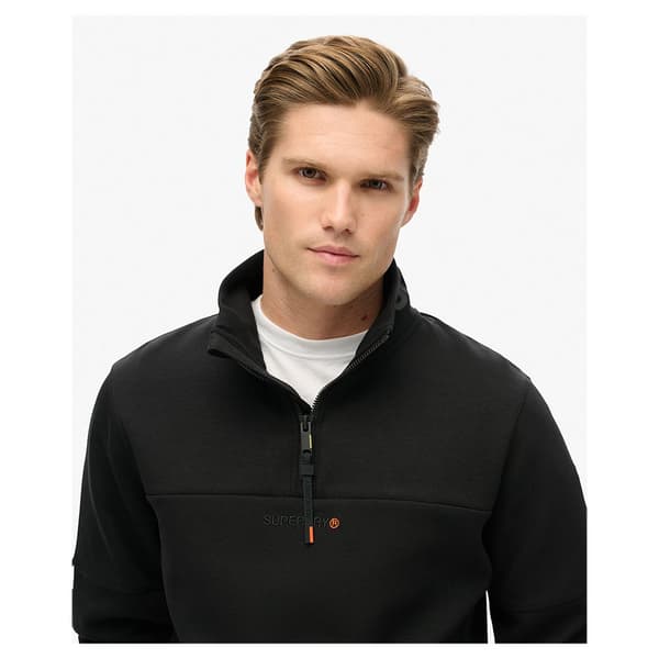Superdry Tech Logo Loose Tröja Med Halv Dragkedja Svart XL Man