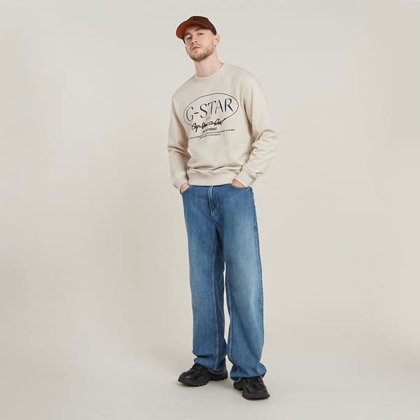 G-star Circle Sweatshirt Beige S Mand