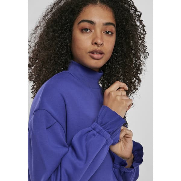 Urban Classics Turtleneck Crew Big Sweatshirt Blå 5XL Kvinde
