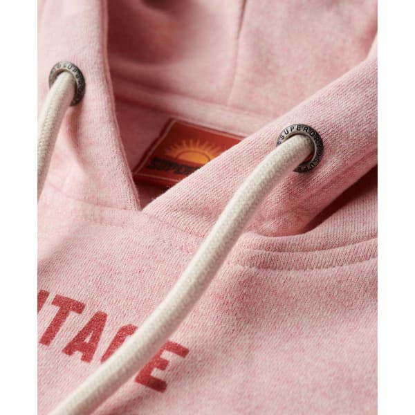 Superdry Classic Vl Heritage Tröja Med Huva Rosa XS Kvinna